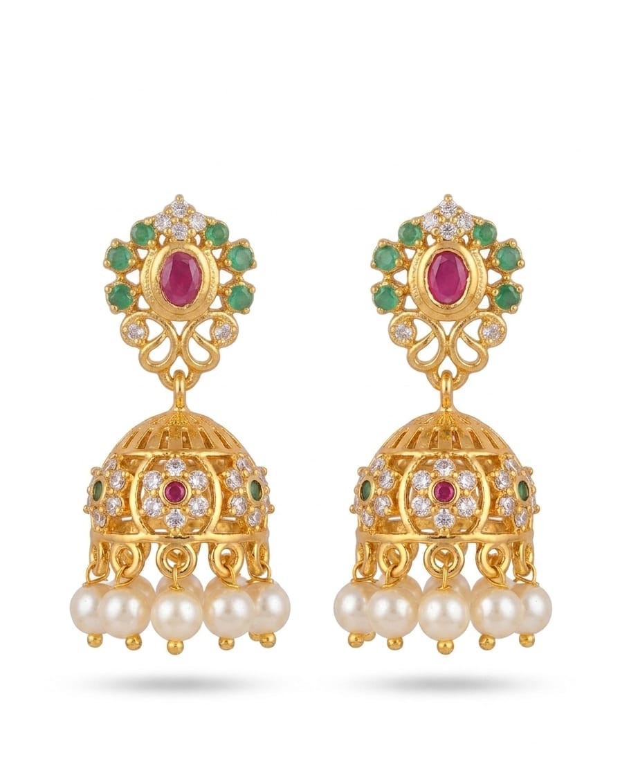 Buttapusalu Pearl Jhumkas